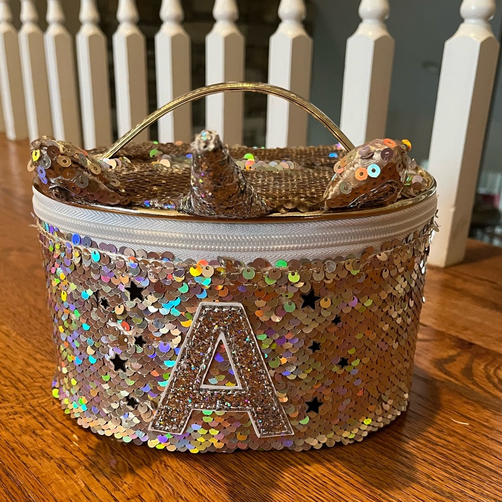 Girls Unicorn Initial “A” Travel Case Carryall